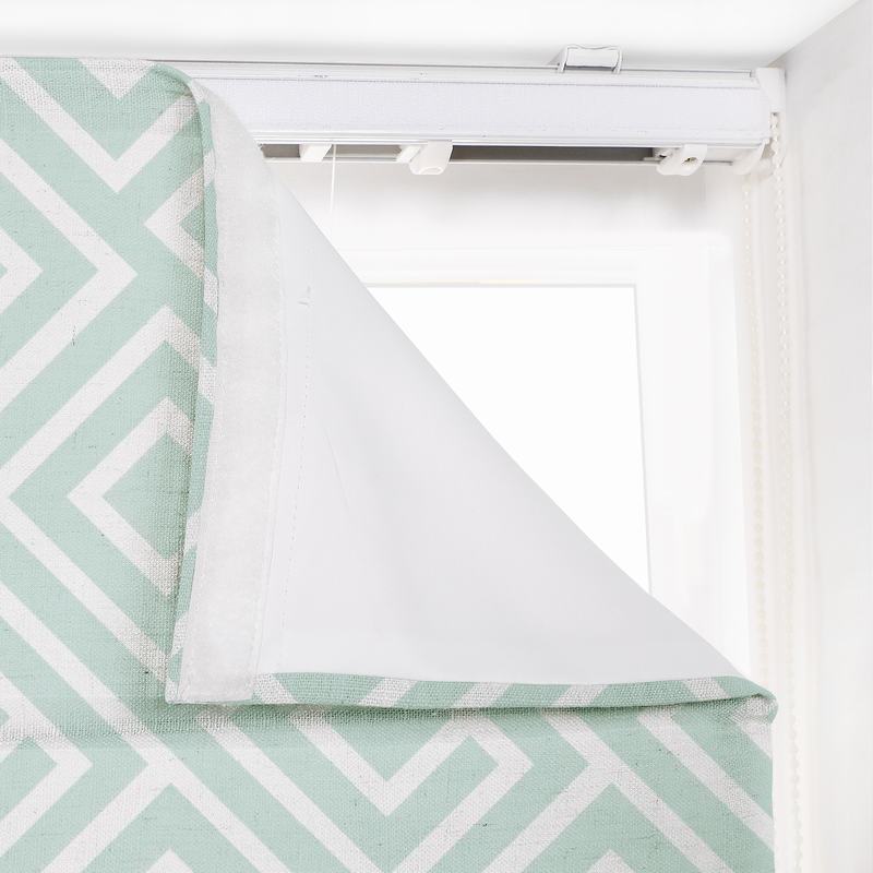 ATELIER Geometric Print Polyester Linen Roman Shade