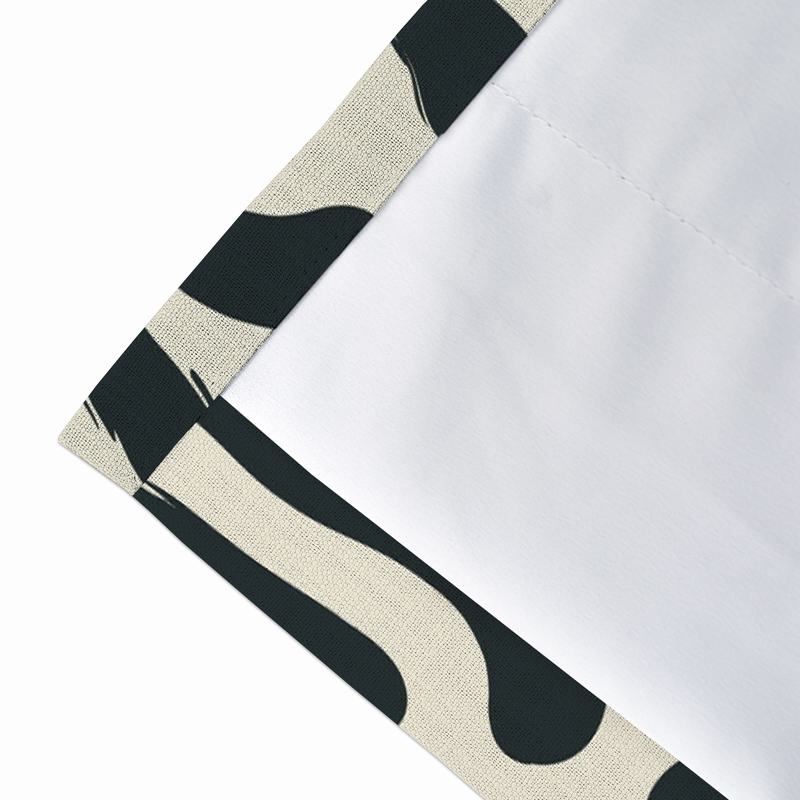 Abstract Print Polyester Linen Curtain Drapery GRAPE