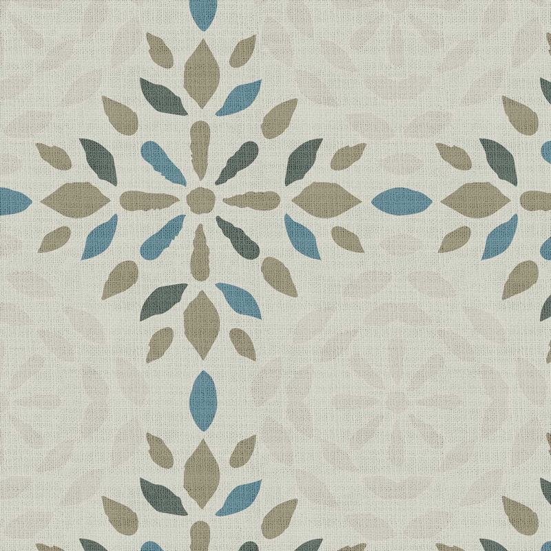 Abstract Print Polyester Linen Curtain Drapery with Privacy Blackout Thermal Lining CINDY