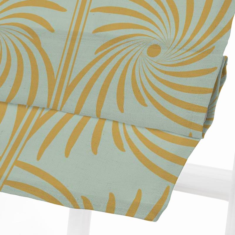 PENELOPE Abstract Print Polyester Linen Room Darkening Roman Shade