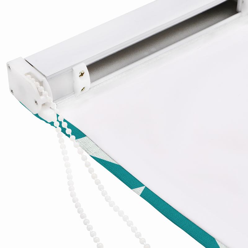 CARLA Abstract Print Polyester Linen Room Darkening Roman Shade