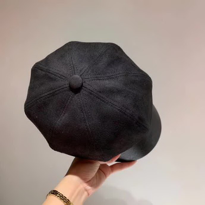 20冬季最新专柜款-圣罗兰ysl新款八角帽南瓜帽，Pu帽檐搭衣必备鸭舌帽