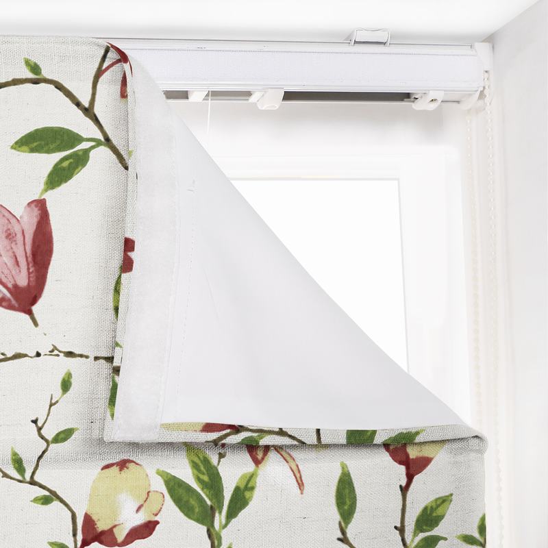 CORA Botanical Flower Print Polyester Cotton Roman Shade