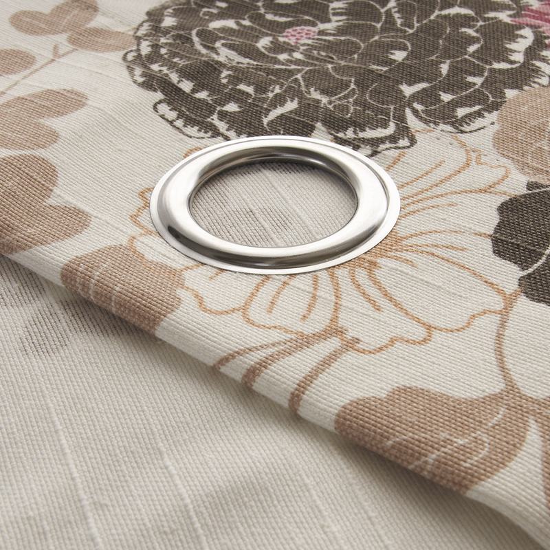 Polyester Cotton Blend Flower Printed Curtain Drape EVELYN