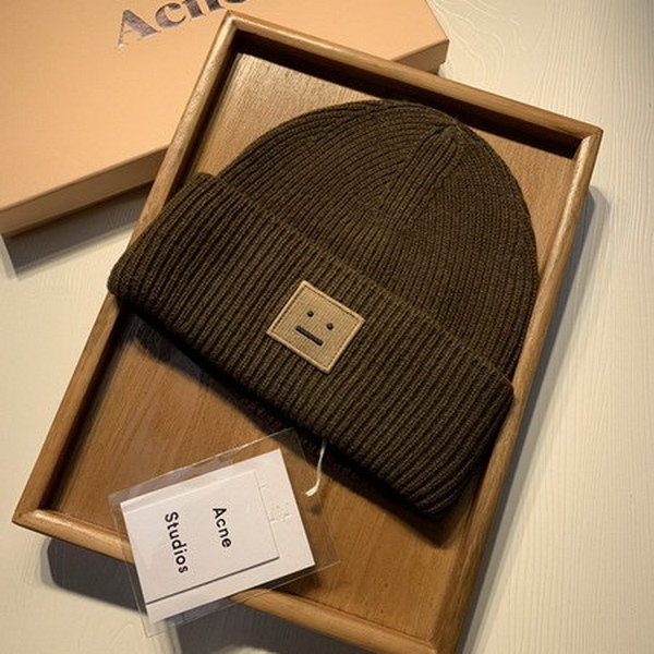 官网同步20秋季最新款-Acne新款毛线针织帽子，专柜同步，冬季必备款