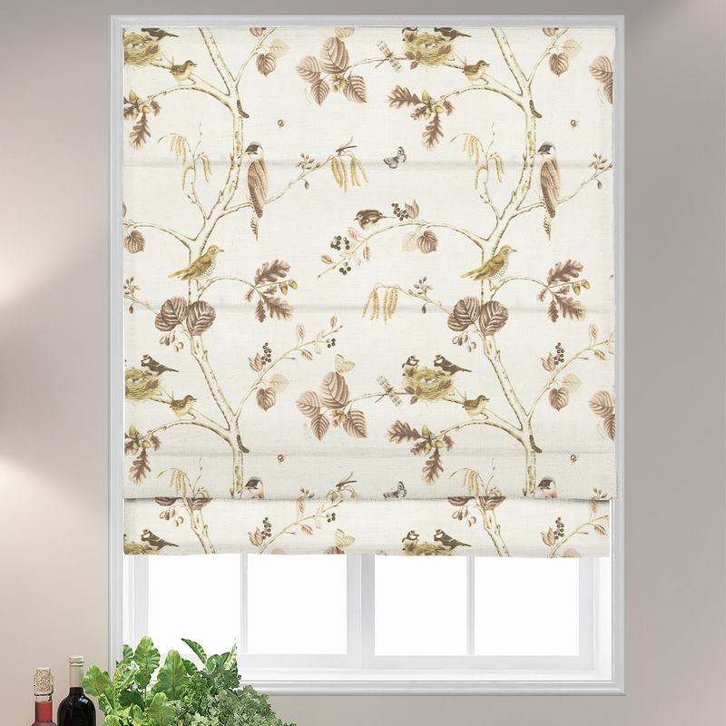 LARISSA Rural Pastoral Print Polyester Cotton Roman Shade