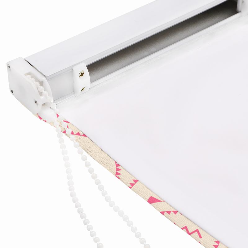 AUDREY Paisley Print Polyester Linen Roman Shade