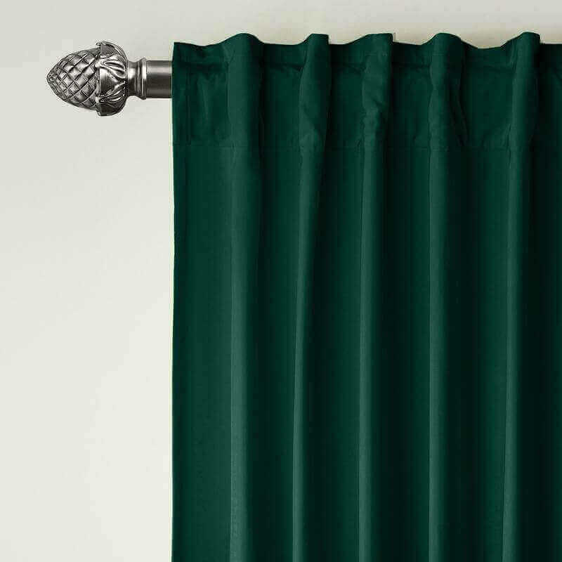 CUSTOM Birkin Moss Velvet Curtain Drapery With Lining For Traverse Rod Pole or Track