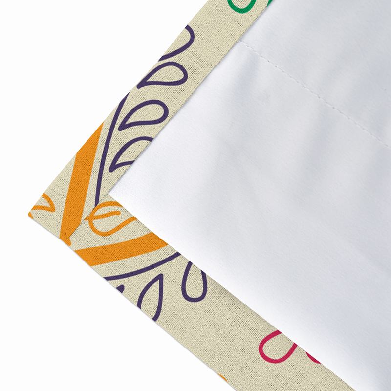 Abstract Print Polyester Linen Curtain Drapery WYATT