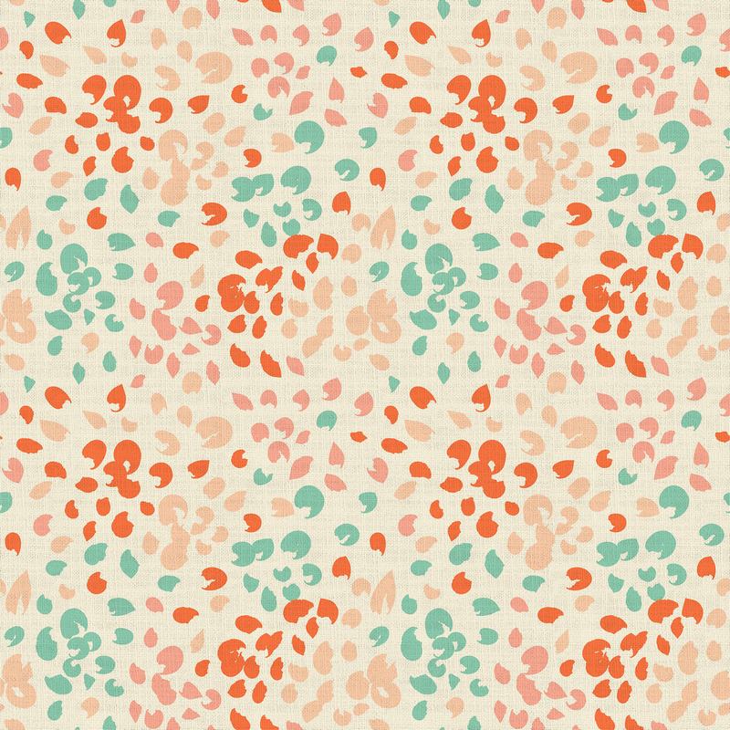 Abstract Print Polyester Linen Curtain Drapery LOUIS