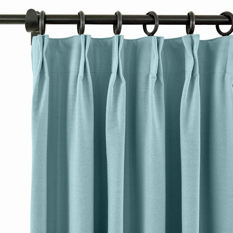CUSTOM Capri Stone Blue Blackout Curtains with Liner