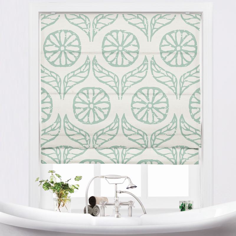 CASHMERE Nature Print Polyester Linen Roman Shade