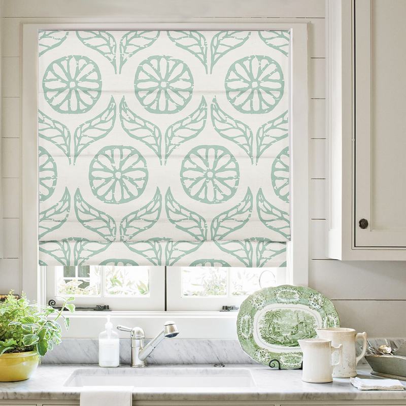 CASHMERE Nature Print Polyester Linen Roman Shade