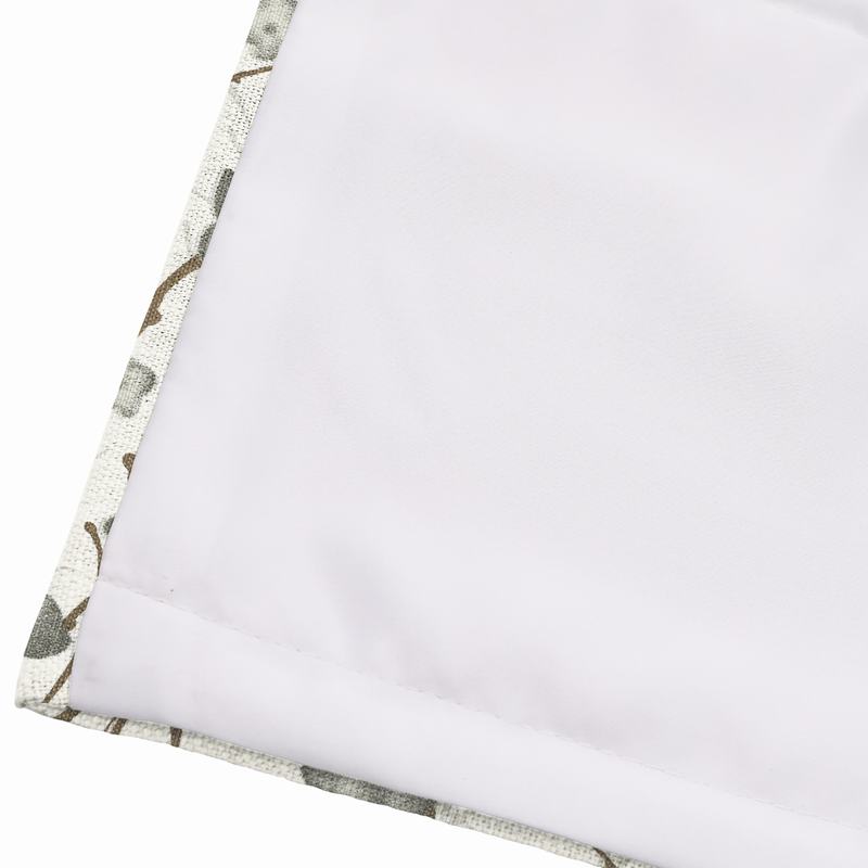 ASTRID Plum Blossom Print Polyester Linen Room Darkening Roman Shade