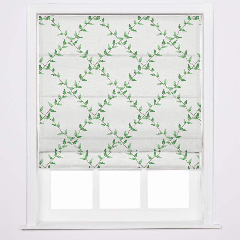 GARDEN Nature Print Polyester Linen Roman Shade