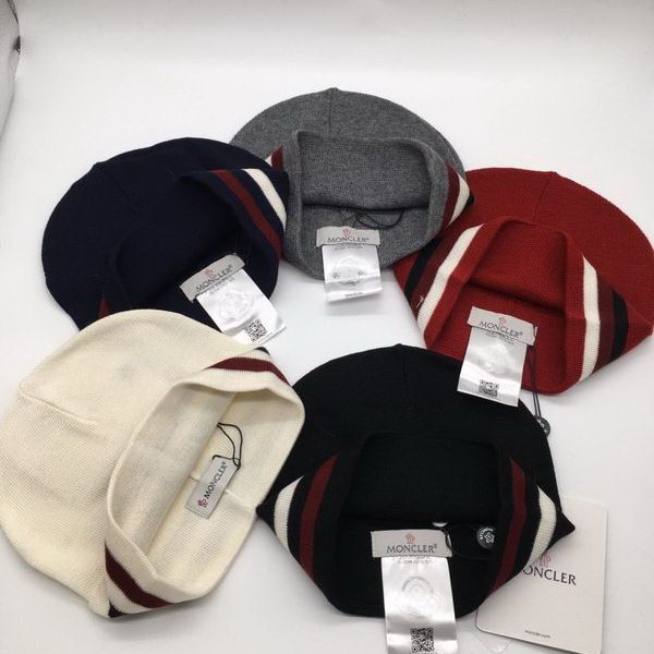 官网同步20秋季最新款-Moncler新款毛线针织帽子，专柜同步，冬季必备款