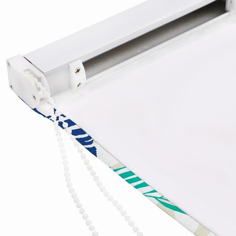 BRITNEY Tropical Print Polyester Linen Roman Shade