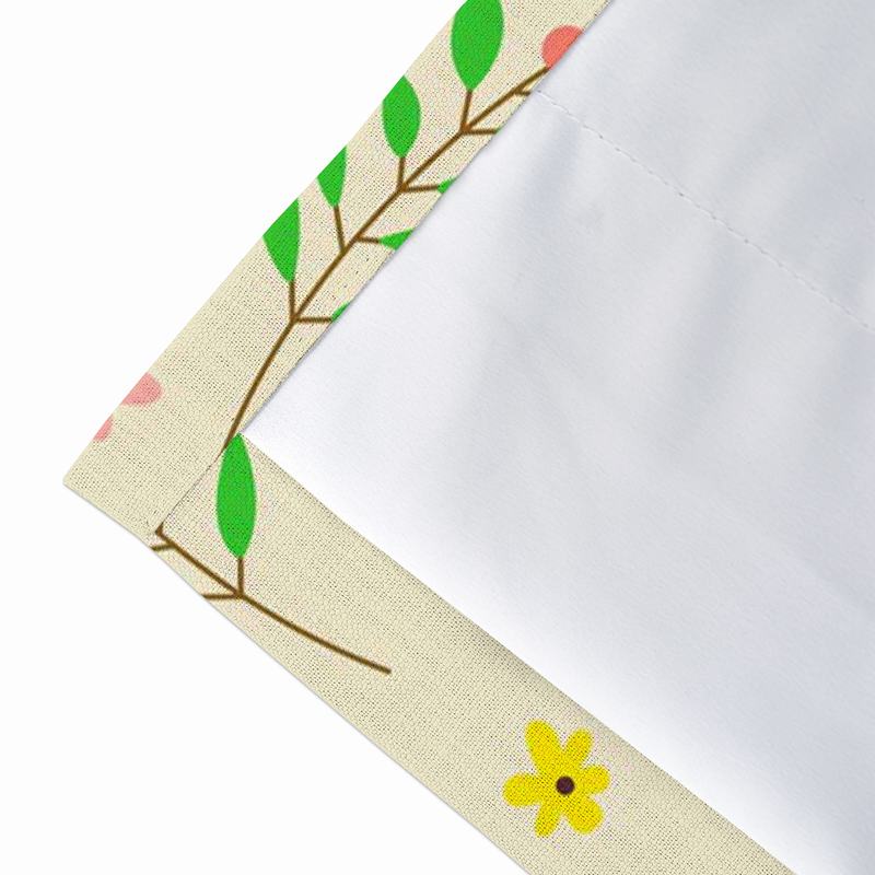Nature Print Polyester Linen Curtain Drapery WIZARD