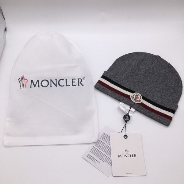 官网同步20秋季最新款-Moncler新款毛线针织帽子，专柜同步，冬季必备款