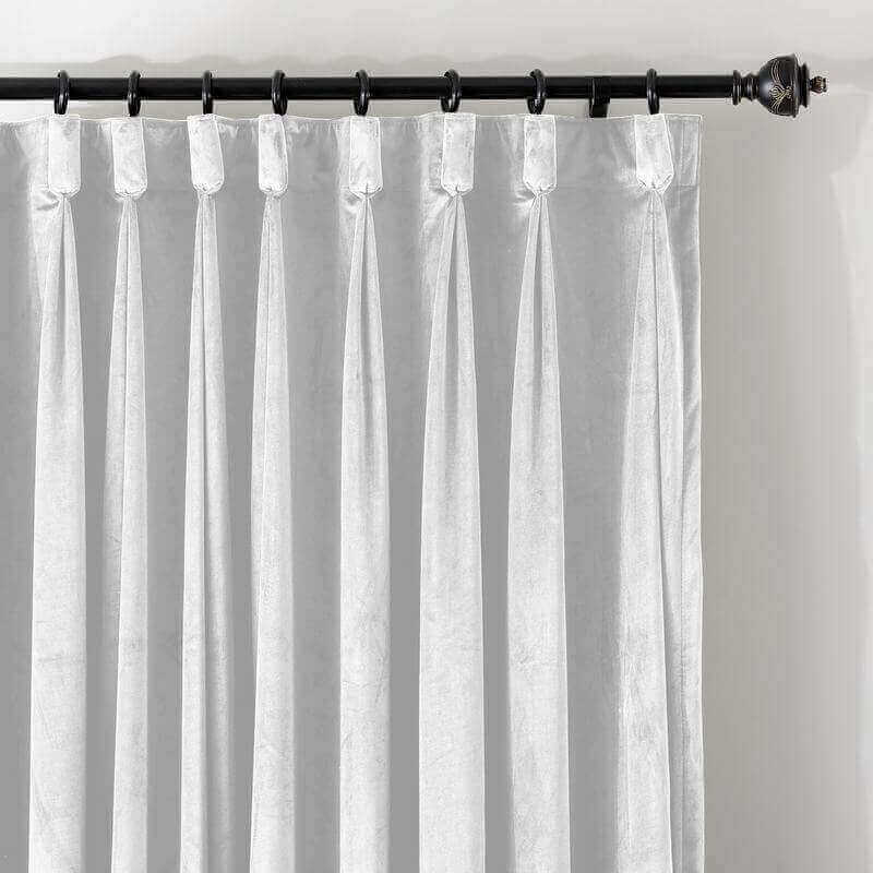 CUSTOM Birkin Off White Velvet Curtain Drapery With Lining For Traverse Rod Pole or Track