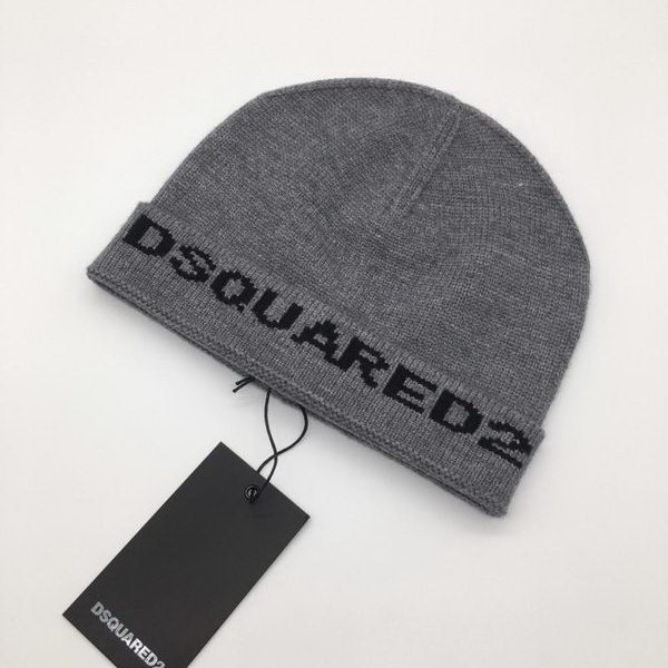 官网同步20秋季最新款-dsquared新款毛线针织帽子，专柜同步，冬季必备款
