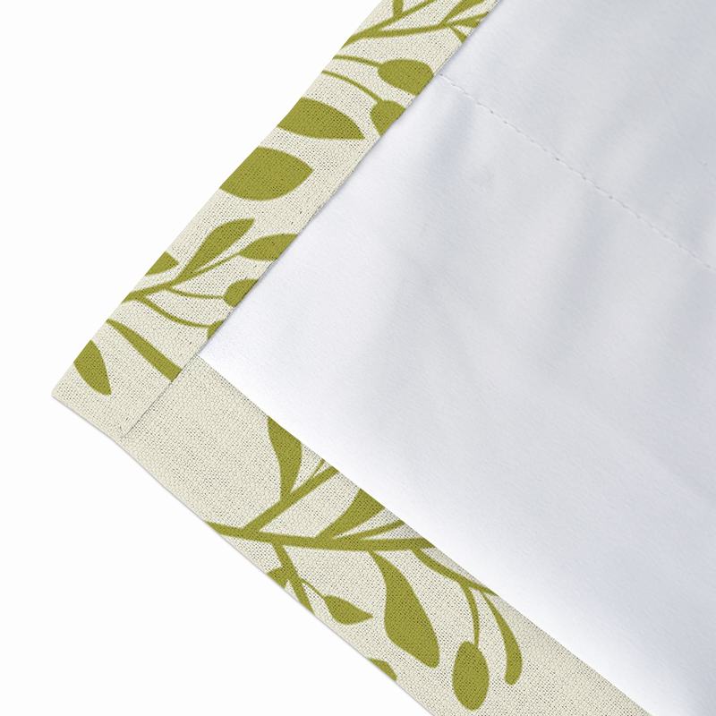 Nature Print Polyester Linen Curtain Drapery JASPER