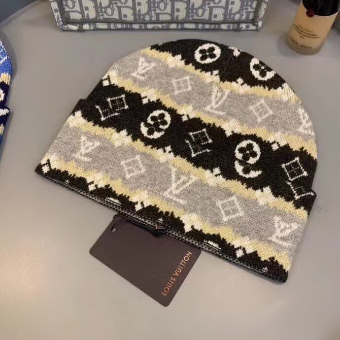 20冬季最新专柜款-路易威登LV羊毛毛线帽，定制羊毛，帅气朋克风超酷时尚街头风