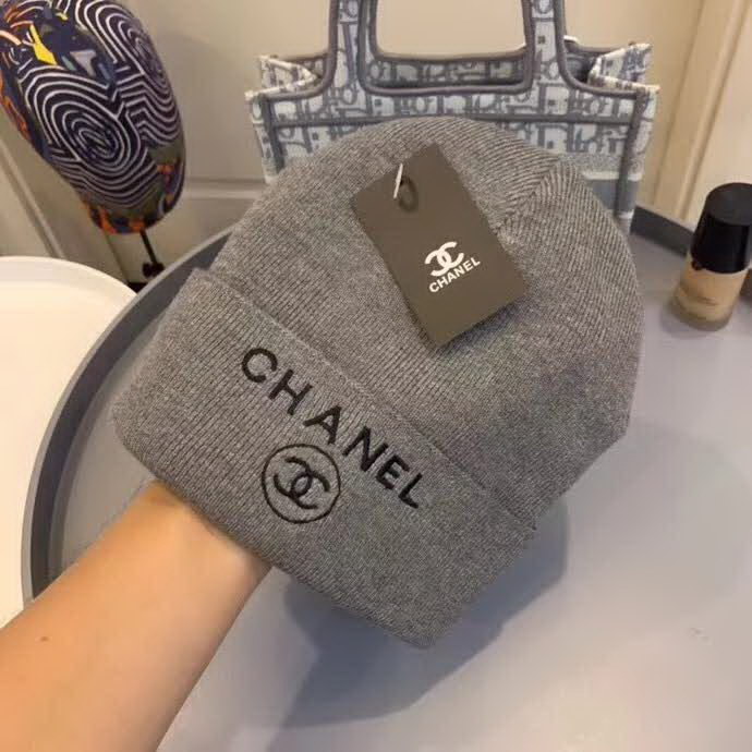 20冬季最新专柜款-Chanel针织羊毛毛线帽,羊毛,帅气朋克风。超酷时尚街头风