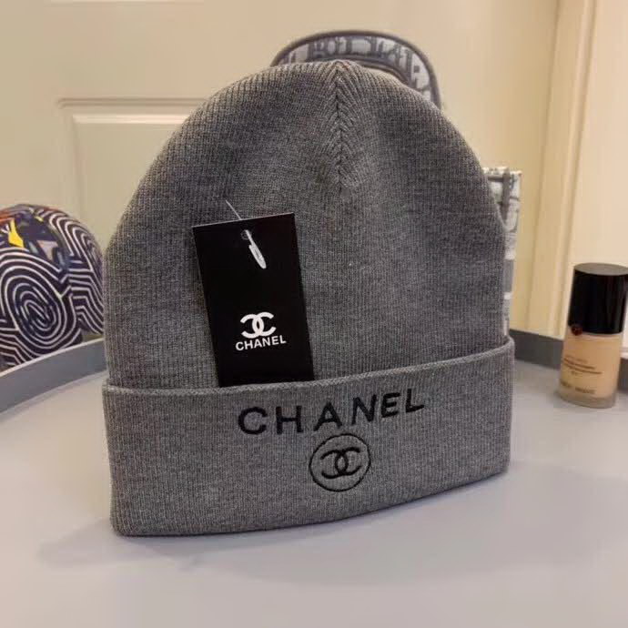 20冬季最新专柜款-Chanel针织羊毛毛线帽，羊毛，帅气朋克风。超酷时尚街头风