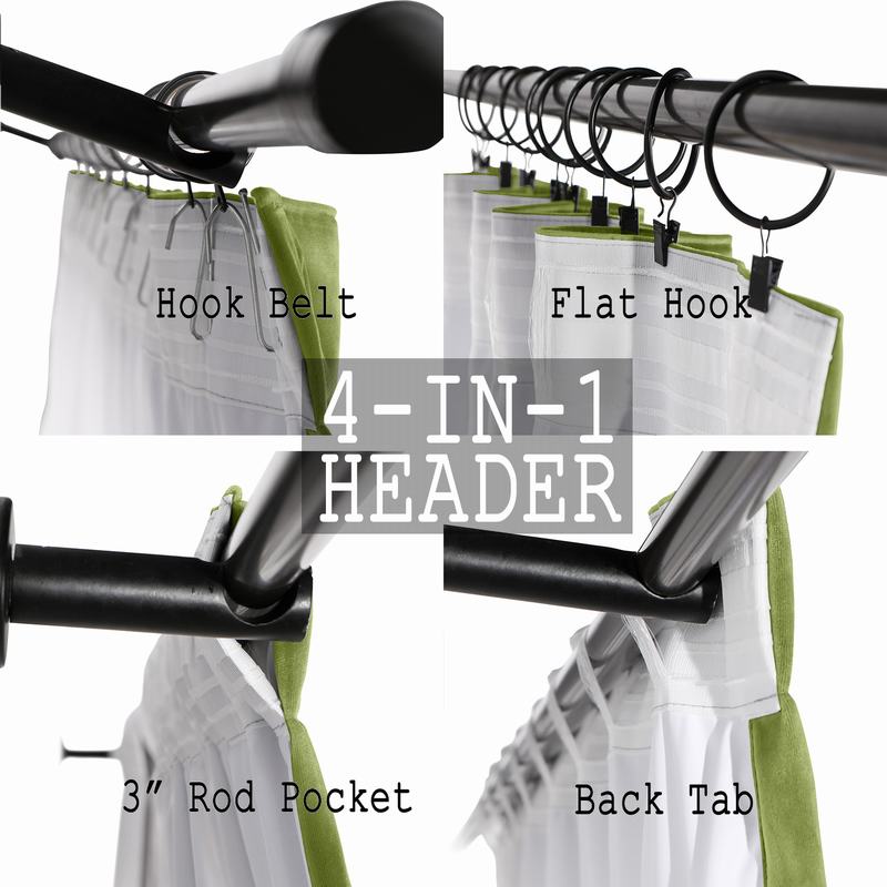 BIRKIN 4-in-1 Header Type Velvet Curtain Drapery Custom