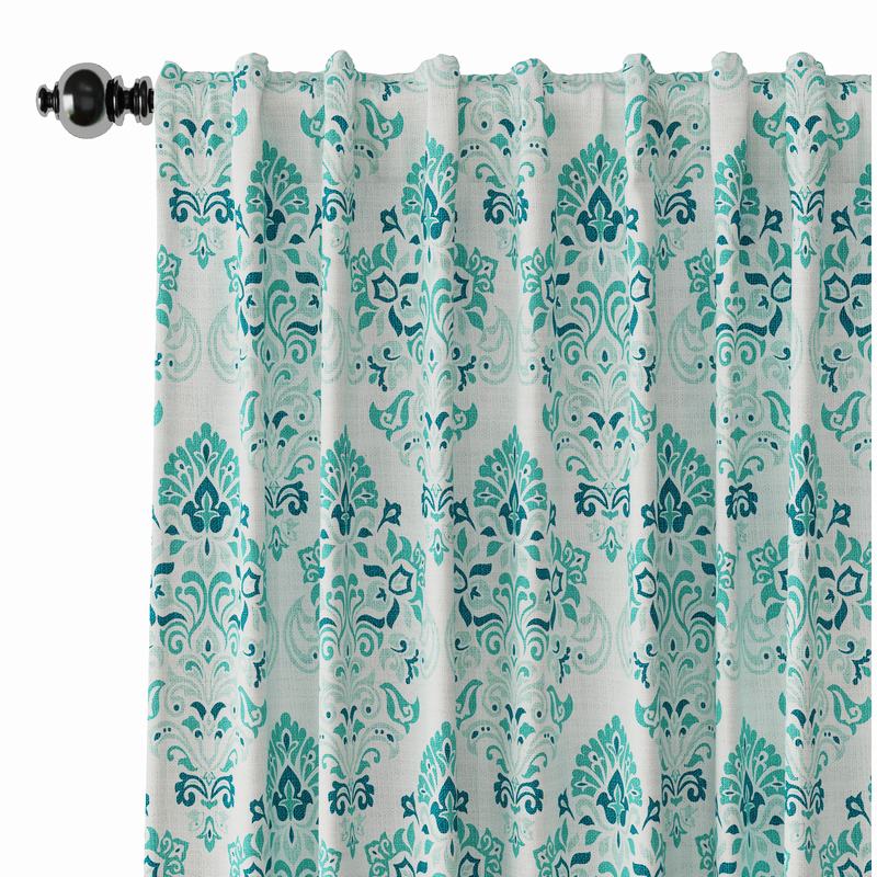 Nature Print Polyester Linen Curtain Drapery ELIJAH