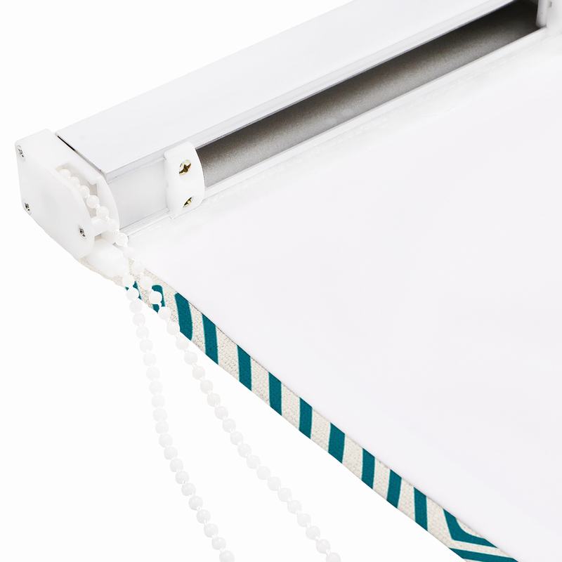 COLIN Geometric Print Polyester Linen Roman Shade