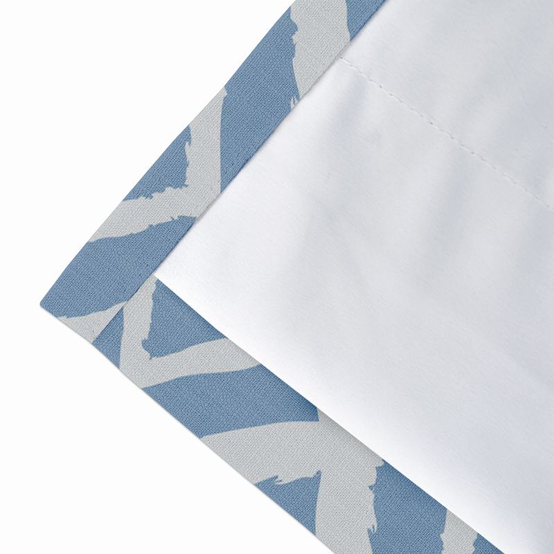 Geometric Print Polyester Linen Curtain Drapery with Privacy Blackout Thermal Lining CAMILLE