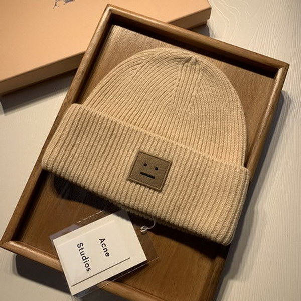 官网同步20秋季最新款-Acne新款毛线针织帽子，专柜同步，冬季必备款