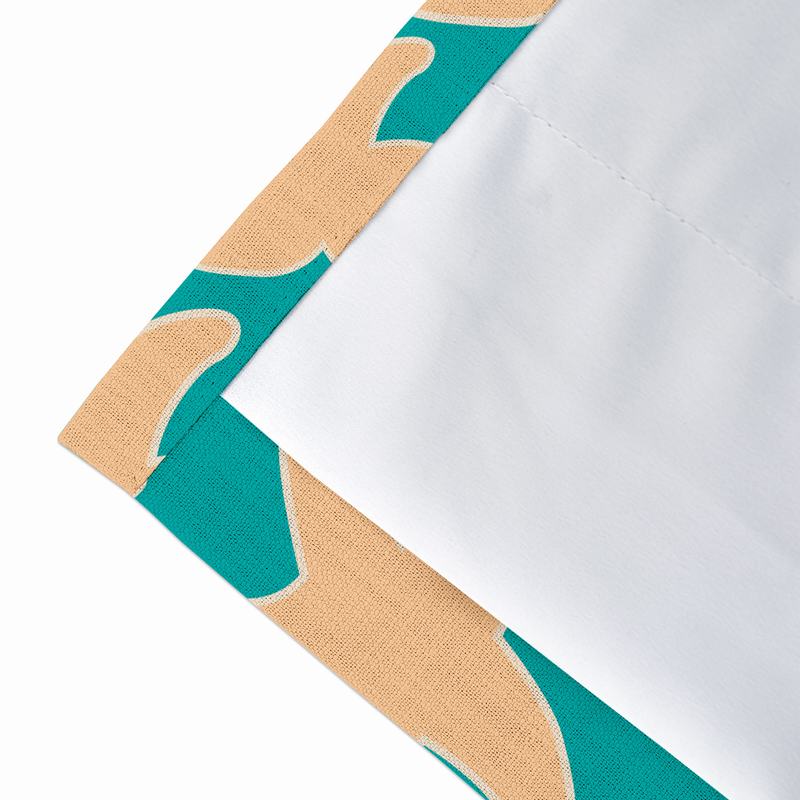 Abstract Print Polyester Linen Curtain Drapery JUEYE