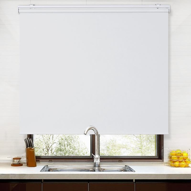 TOBIAS 100% Blackout Blinds Shade Spring Cordless Roller Shade for Living Dining and Bedroom