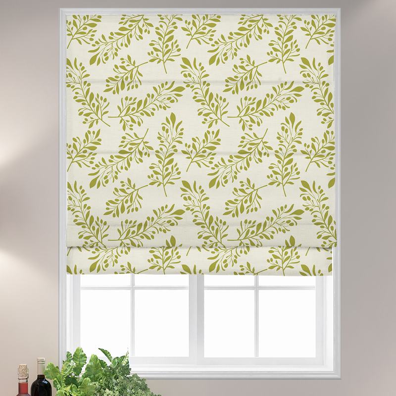 JASPER Nature Print Polyester Linen Roman Shade