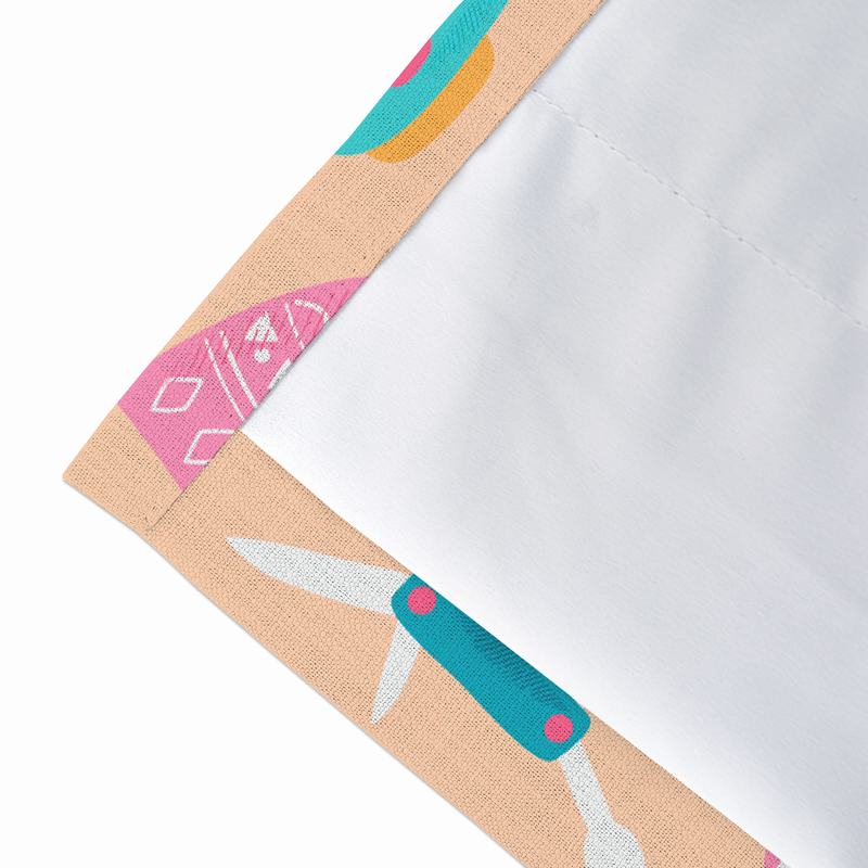 Kids Print Polyester Linen Curtain Drapery SILAS