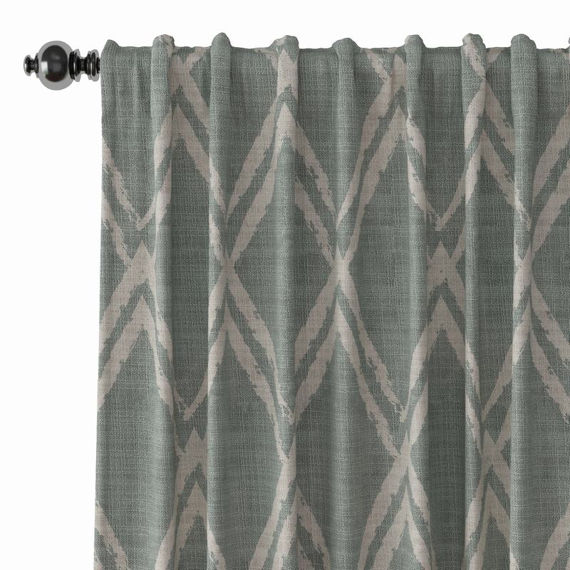 Geometic Print Polyester Linen Curtain Drapery ABSTRACT