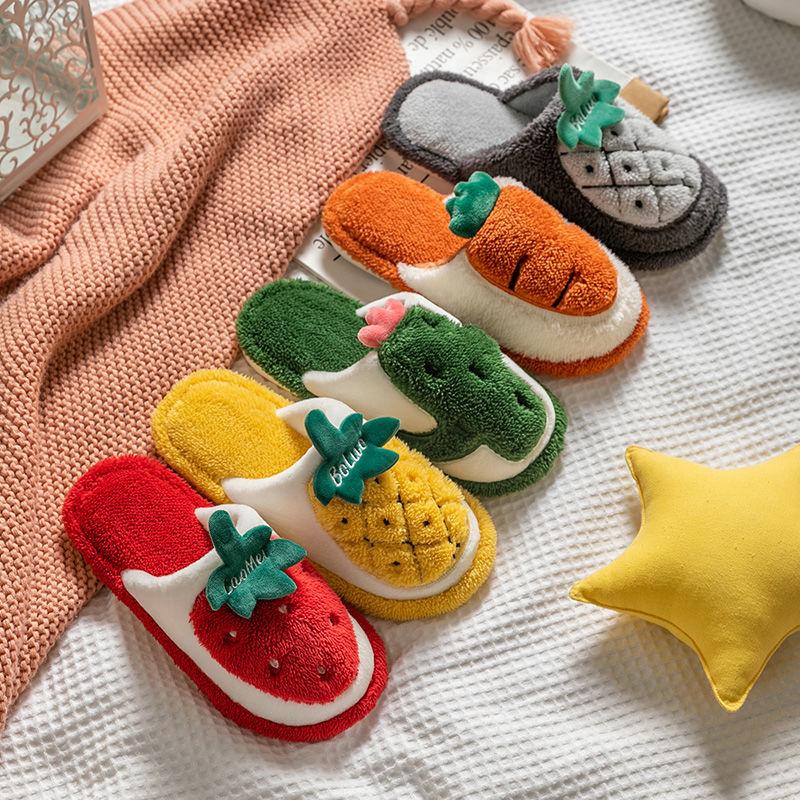 Warm Cute Plush Fruit Cotton Slippers SS0819