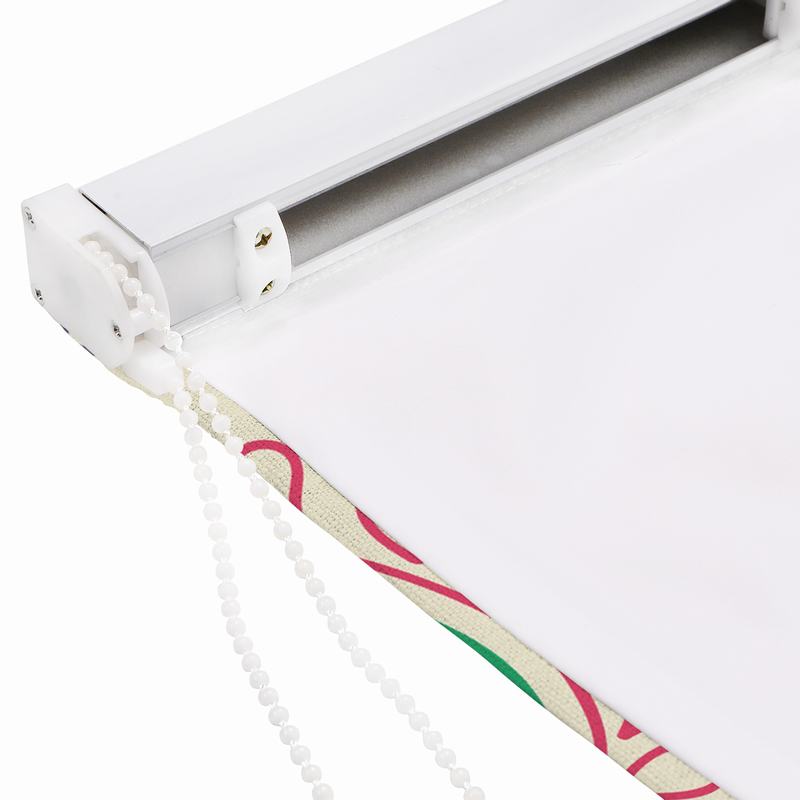 WYATT Abstract Print Polyester Linen Room Darkening Roman Shade