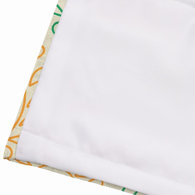 WYATT Abstract Print Polyester Linen Room Darkening Roman Shade