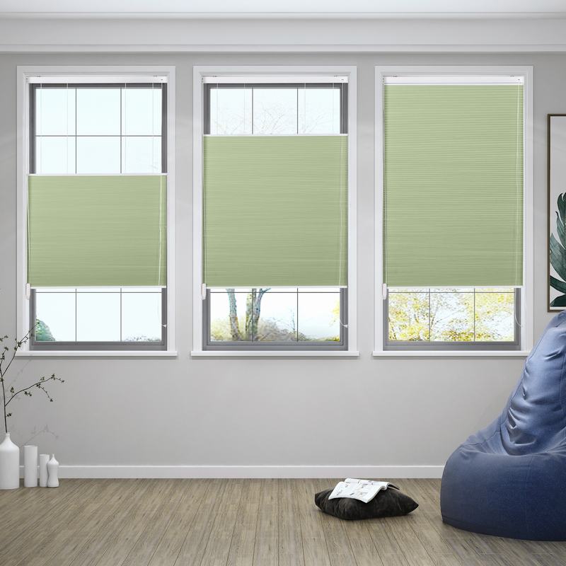 SHELTON Blackout Cellular Shade Top Down Bottom Up Honeycomb Blinds with White Backing Lift Loop Control