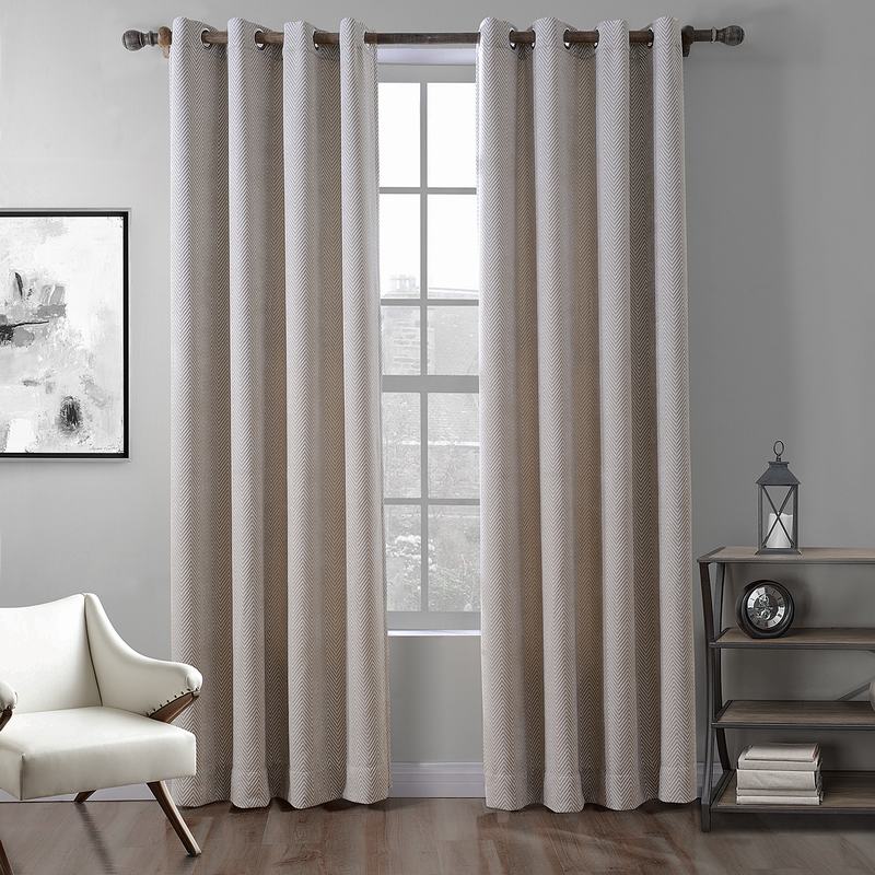 Polyester Chenille Jacquard Curtain Wave Soft Handfeel Drape ZINGE