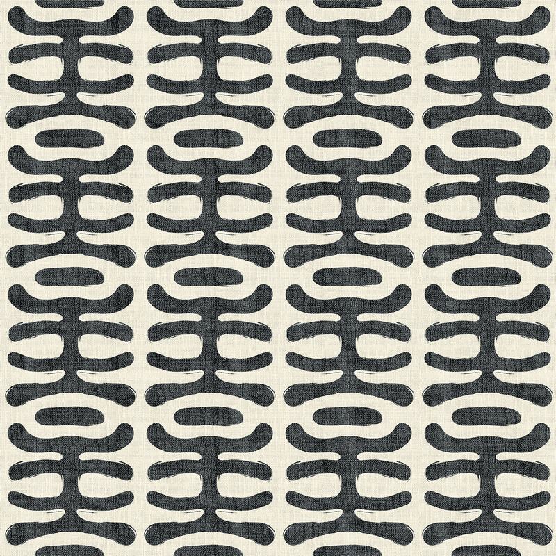 Abstract Print Polyester Linen Curtain Drapery GRAPE