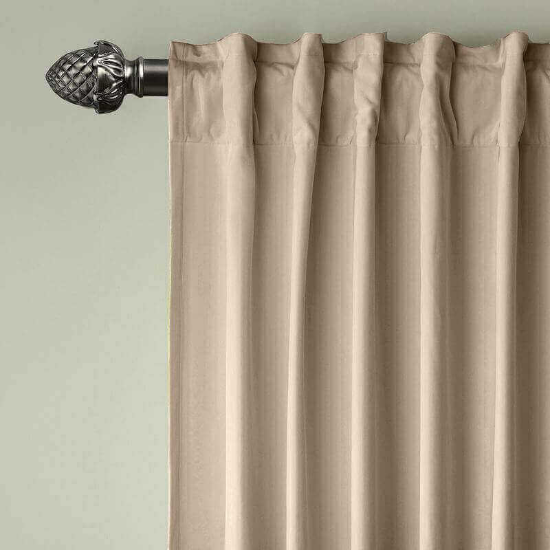 CUSTOM Birkin Cashmere Velvet Curtain Drapery With Lining For Traverse Rod Pole or Track
