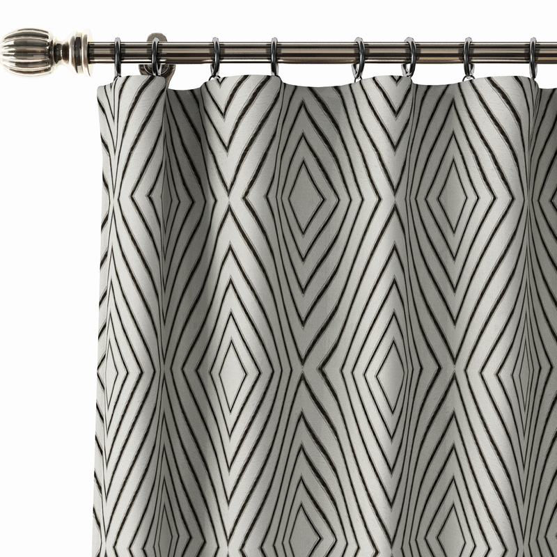Solid Jacquard Diamond Curtain Drapery POSIE