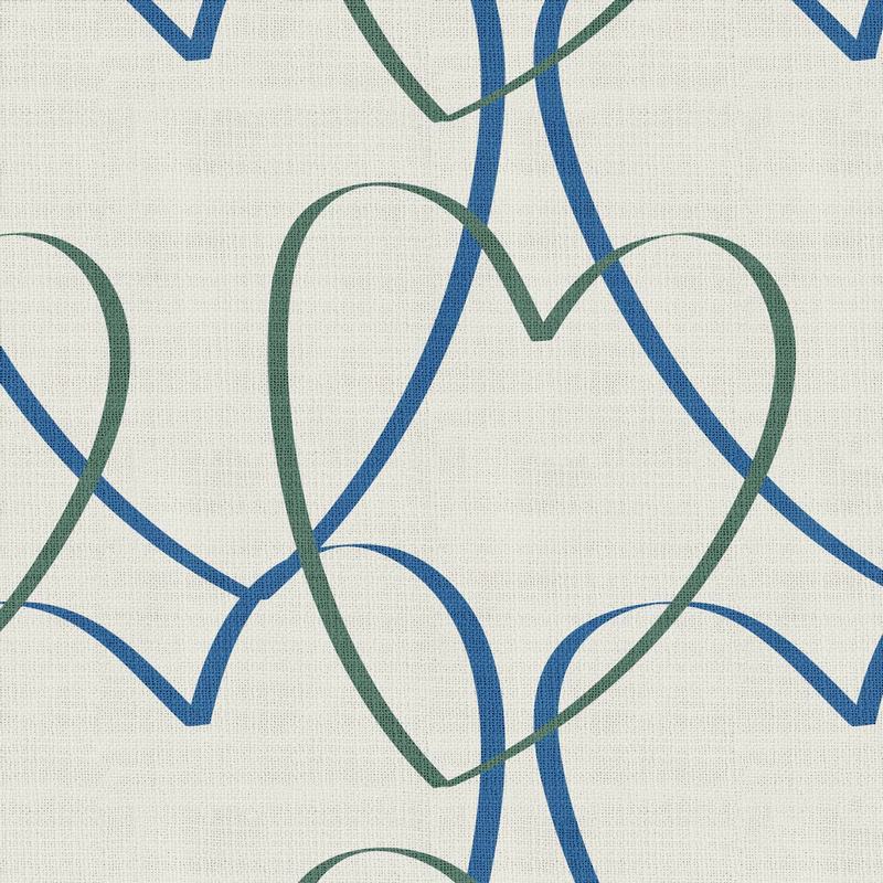 Love Print Polyester Linen Curtain Drapery with Privacy Blackout Thermal Lining CHRIS