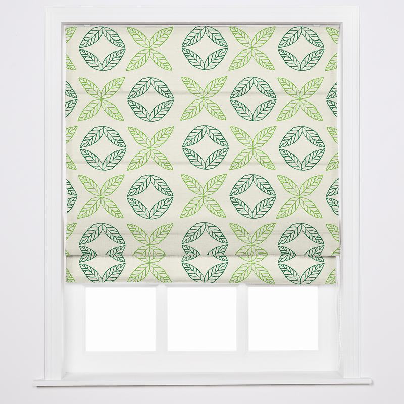 TUSCANY Nature Print Polyester Linen Roman Shade