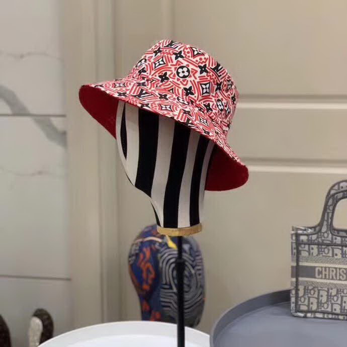 20冬季最新专柜款-路易威登LV2020火爆新款渔夫帽，双面定制！1:1开模订制，原版印花面料+老花皮